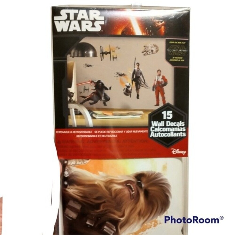New In Box Star Wars The Force Awakens Vinyl Room Wall Decals -15 total
